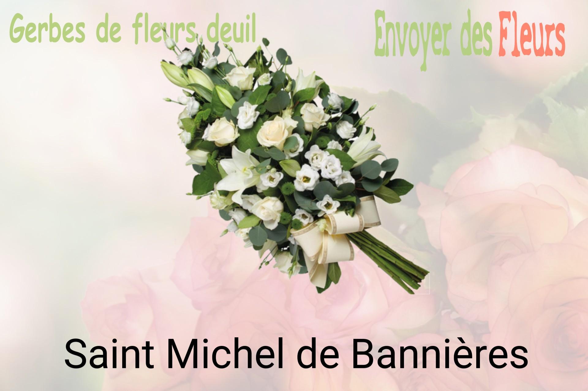 Gerbe de fleurs de deuil livrée à Saint-Michel-de-Bannières